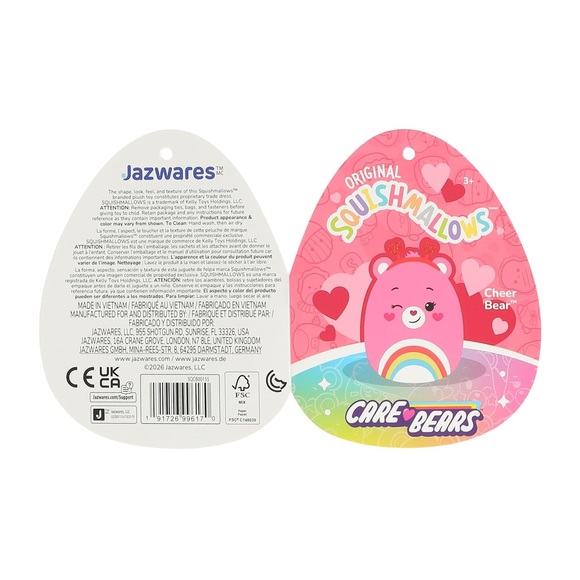 Squishmallows Care Bears Valentine’s Day Cheer Bear - Picture 5 of 13